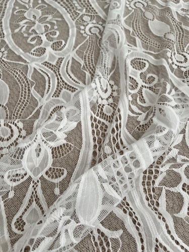 Ivory bridal scallop lace