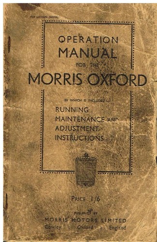 Morris oxford six cylinder - oxford, six-cylinder