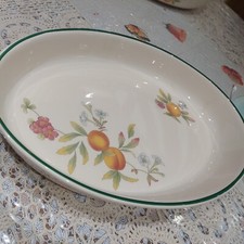 CLOVERLEAF PEACHES & CREAM OVAL SERVING DISH