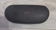 Hackett London Glasses Case Holder Black Cover Eyeglasses Snap Shut Hard
