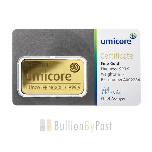 Umicore 1oz gold - gold, bar