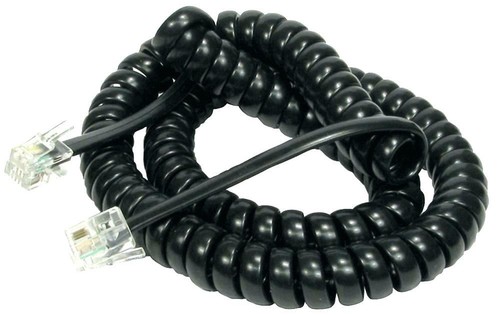 Coiled telephone handset - telephone,