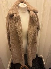 Teddy bear fur coat beige - coat,