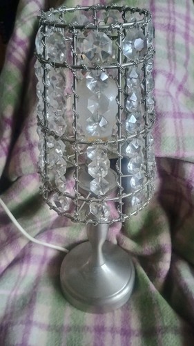Crystal shade silver metal - silver,