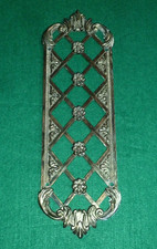 Vintage Victorian Style Lattice / Trellis Brass Door Finger Plate