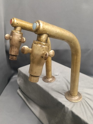Brass supa taps aged - aged, patina