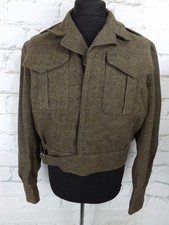 Royal Canadian Army 1943 WWII Serge Wool Battle dress Blouse Large size