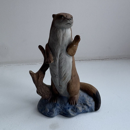 Otter ceramic animal figurine - animal,