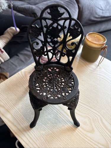 Cast iron vintage dolls chair - cast,