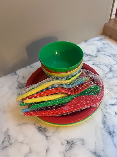 Plastic plates bowls cutlery - plates,