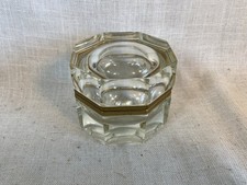 Murano GSE Ottone Garantito Murano Art Glass Box Casket Octagonal Clear Italy