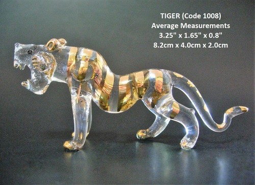Glass animal tiger leopard - glass,