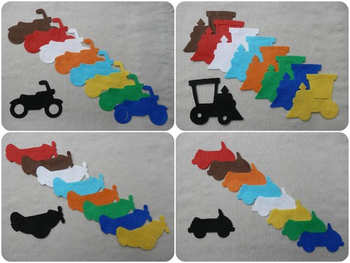 Felt plane train - felt,