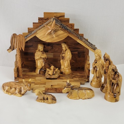 Large nativity scene stable - nativity, w/