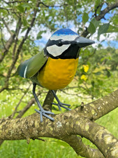 Hand Finished Metal Blue Tit