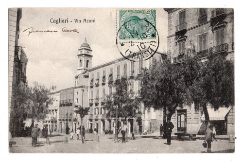 C001102 postcard cagliari via - c001102,