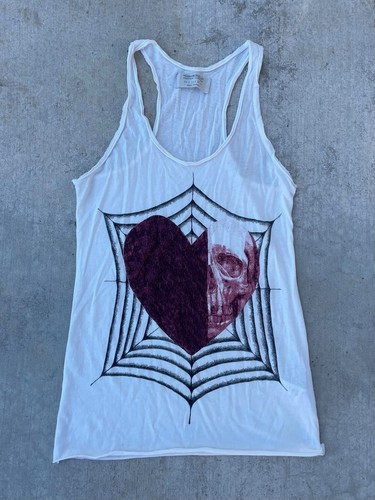 All saints skull heart tank - all,