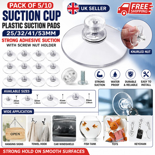 10pcs clear suction cup - clear, pads