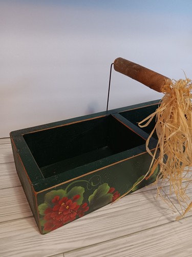 Vtg hand painted flower - vtg, herb
