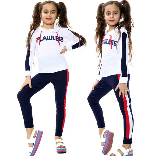 Kids girls hooded tracksuit - girls,