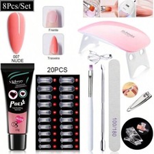 Gel Nail Polish Starter Kit Poly Gel Nail Kit with UV Nail Lamp Nail Extension