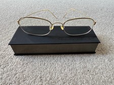 Lindberg Air Titanium gold frame mens spectacles with case. Iconic