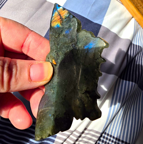 Polished labradorite butterfly - polished,