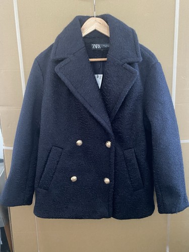 Zara women navy double - zara,