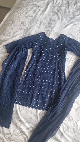 Girls navy shalwar kameez size - girls,