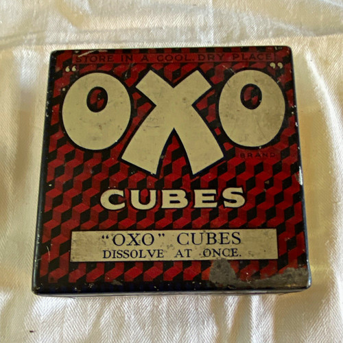 Vintage oxo cubes tin red - oxo, &