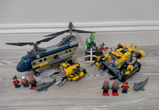 Lego City 60092 & 60093 Deep Sea Submarine & Helicopter with manuals and figs