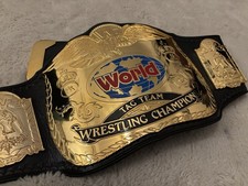 WWF Tag Team Replica Championship Belt  By Altair Belts 4mm Zinc 24k Gold WWE 