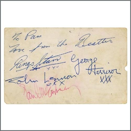 Beatles autographed parlophone - autographed,