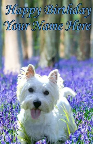 Westie personalised - a5,