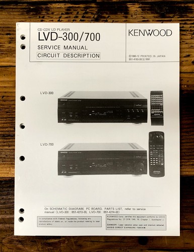 Kenwood lvd 300 700 - kenwood, cdv