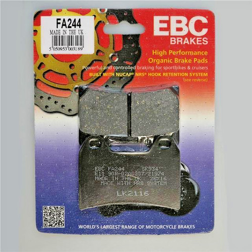 Fa244 ebc premium brake pads - premium,