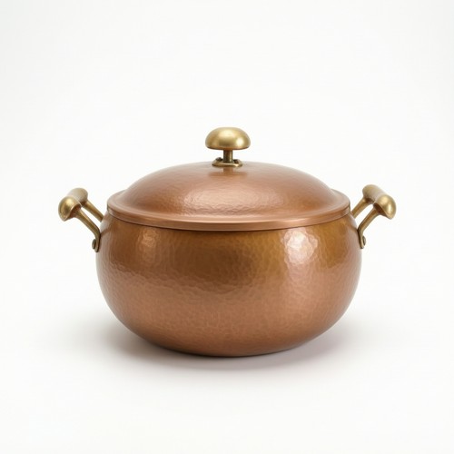 Copper pot with - pot, lid