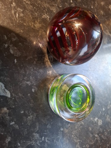Glass paperweights vintage - glass,