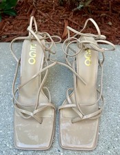 EGO Nude Strappy Heels - Size