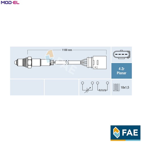 Lambda sensor 77143 for - lambda, skoda