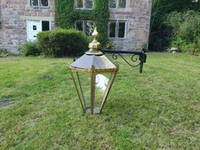 Brass Victorian style wall lamp/light/lantern coach house garden barn outside