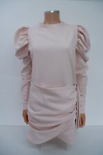 Francesca Couture Womens Short Dress Size M Uk 12 Light Pink Long Sleeve