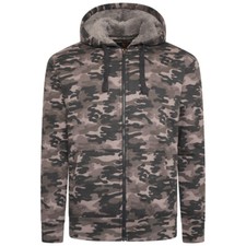 FORGE CHARCOAL CAMO  SHERPA LINED FLEECE HOODY 2XL to 8XL