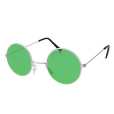 Green Lennon Round Glasses
