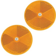 2pc Amber Round Reflector