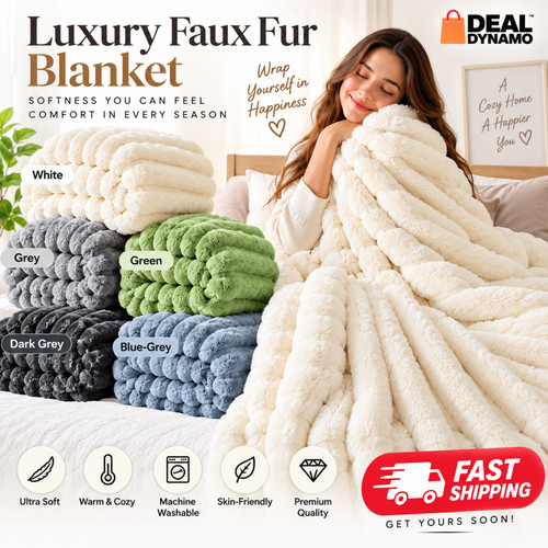 Large ribbed faux - ribbed, warm