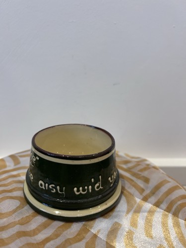 Vintage motto pottery bowl - pottery,