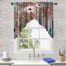 Brown Swag Valances Set