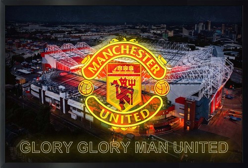 Manchester united led wall art - manchester,