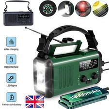 10000mAh Wind Up Solar Radio